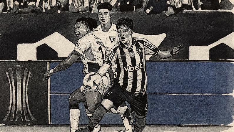 Montoro em campo durante partida do Botafogo (Foto: Reprodução)