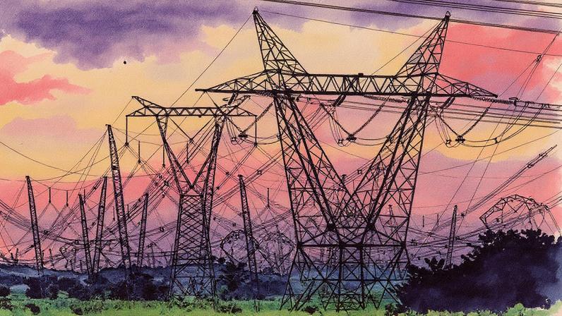 Torres de transmissão de energia elétrica em uma paisagem no Pará (Foto: Reprodução)