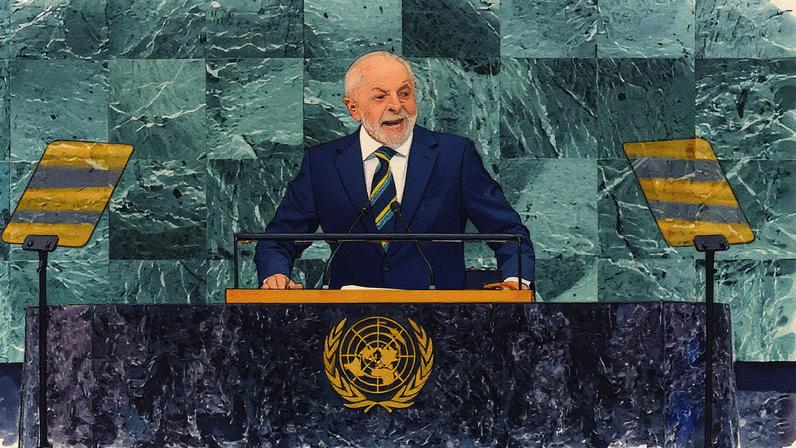 Lula discursa na Assembleia-Geral da ONU (Foto: Reprodução)