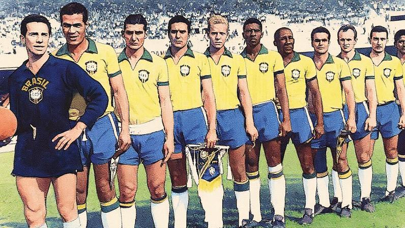 Palmeiras jogou como Brasil contra o Uruguai em 1965 (Foto: Reprodução)