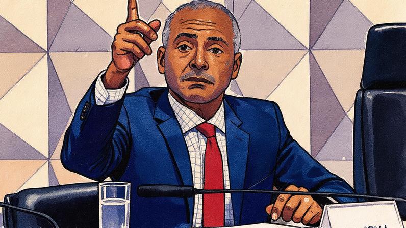 Senador Romário durante sessão da CPI das Apostas (Foto: Reprodução)