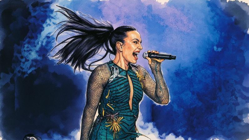 Cantora Ivete Sangalo se apresenta no show Amazônia Live, no Mangueirão, em Belém (PA) (Foto: Reprodução)