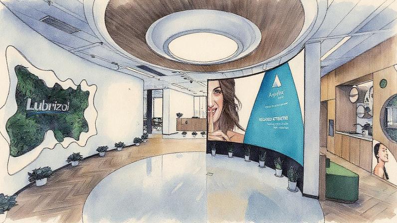 Modelo de laboratório da Lubrizol em Xangai, China. A primeira unidade no Brasil será inaugurada em 2026, em São Paulo (Foto: Reprodução)