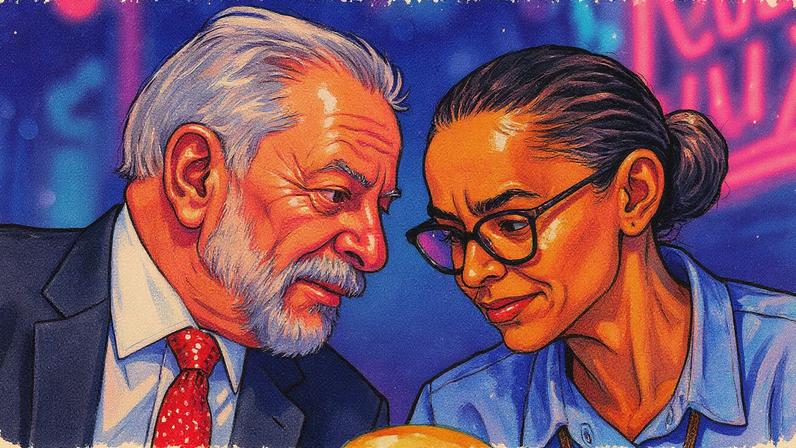 Presidente Lula e Marina Silva posam no Palácio do Planalto (Foto: Reprodução)