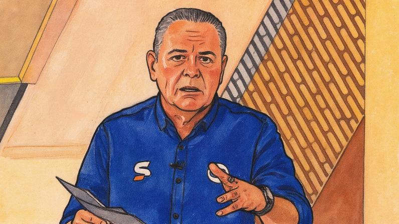 Luis Roberto narrou o jogo entre Palmeiras e River Plate (Foto: Reprodução)