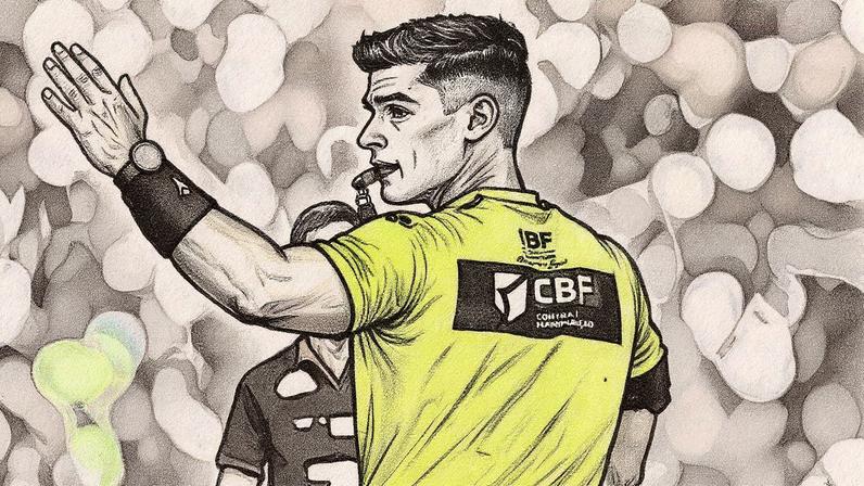 Fernando Antônio Mendes, árbitro de Vasco x Bahia (Foto: Thiago Ribeiro/AGIF)