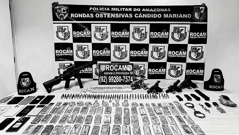 Operação em Manaus resulta na apreensão de 77 barras de ouro avaliadas em R$ 45 milhões e prisão de 6, incluindo 3 policiais. Caso de extorsão é investigado - Foto: Divulgação/PM-AM