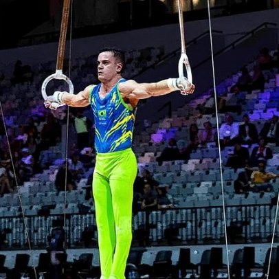 Caio Souza fecha mundial de ginástica com sexto lugar nas argolas