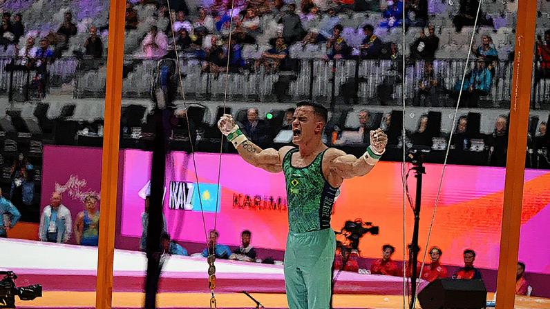 Caio Souza tem boas chances de avançar à final (Foto: Melogym/ CBG)