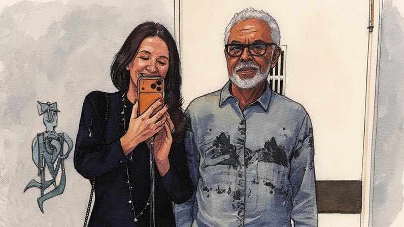 Flora Gil e Gilberto Gil celebram a renovação dos votos do filho caçula, José Gil — Foto: Reprodução/Instagram