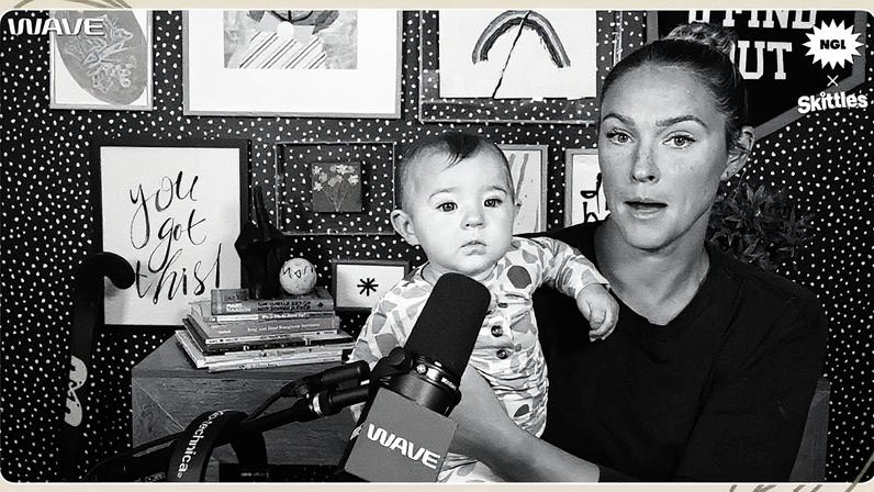 Kylie Kelce and Jason Kelce’s 6-month-old daughter, Finnley, made an appearance on Thursday’s episode of the Not Gonna Lie podcast. YouTube/@nglwithkylie