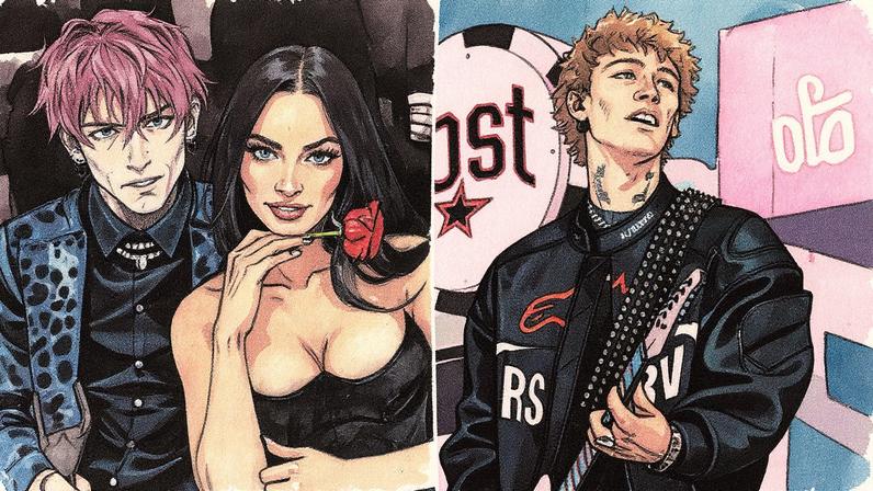 MGK compared himself to a race car at an F1 Grand Prix performance in Las Vegas on Friday. Formula 1 via Getty Images