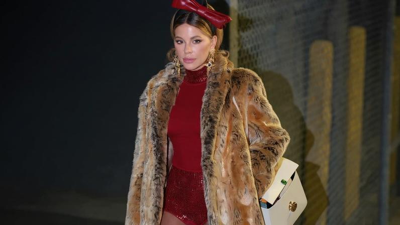 Kate Beckinsale wears no pants with 10-inch combat boots on her way to tape “Jimmy Kimmel Live!”