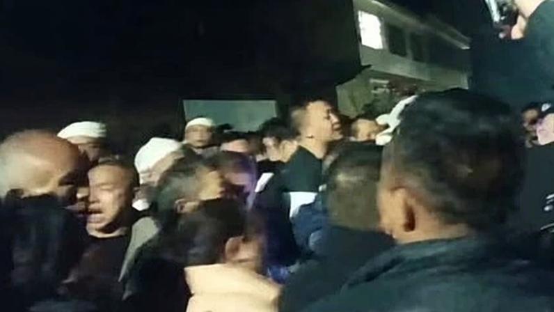 The protests started over the weekend in response to a directive that people should be cremated rather than buried after their death. Photograph: Yesterday Big Cat