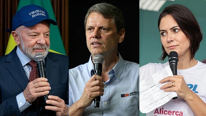 Nova pesquisa testa Lula contra Tarcísio, Michelle e Eduardo em 2026; veja os resultados