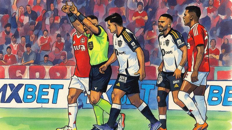 Arbitragem polêmica em Internacional e Atlético (Foto: ROBERTO VINICIUS/AGAFOTO/Gazeta Press)