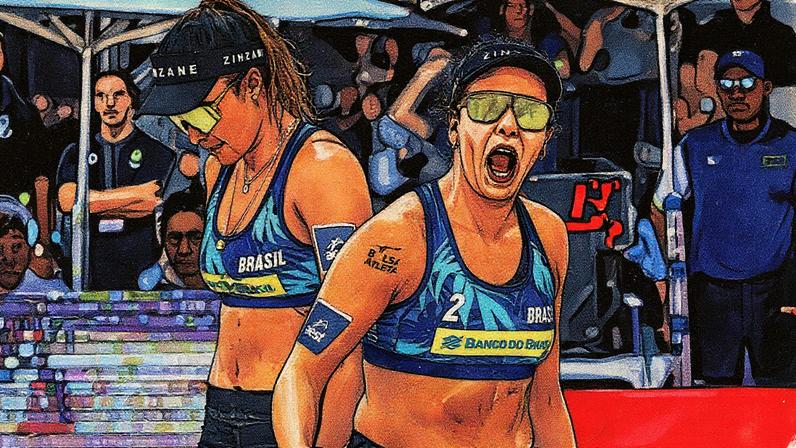 Thamela e Victoria no Elite 16 do Rio de Janeiro (Foto: Divulgação / Volleyball World)