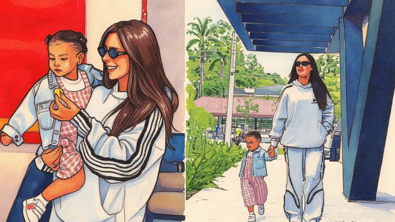 Bruna Biancardi em bastidores com Mavie — Foto: Reprodução/Instagram