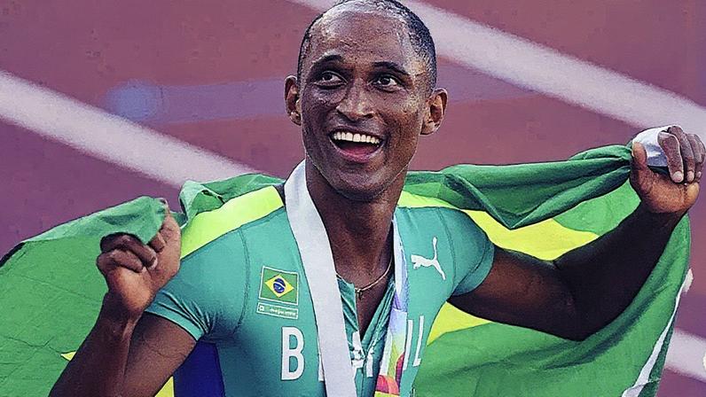 Alison dos Santos conquistou a medalha de ouro no Mundial de Atletismo (Foto: Andy Lyons / via AFP)