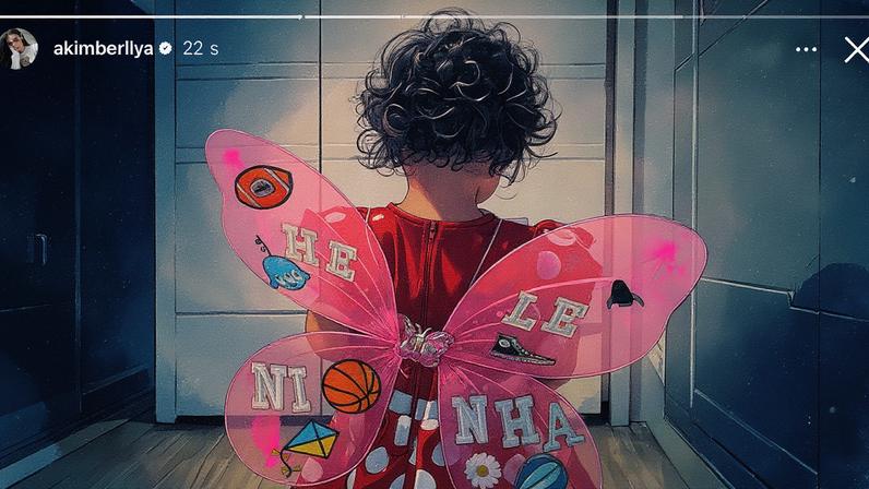 Amanda Kimberlly, mãe da filha de Neymar, posta foto fofa da bebê e deixa escapar apelido carinhoso — Foto: Reprodução/Instagram