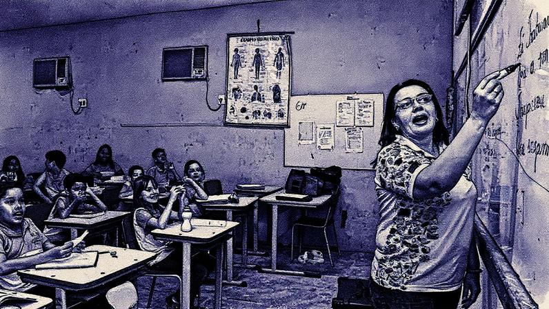 Sala de aula em Fortaleza (CE).