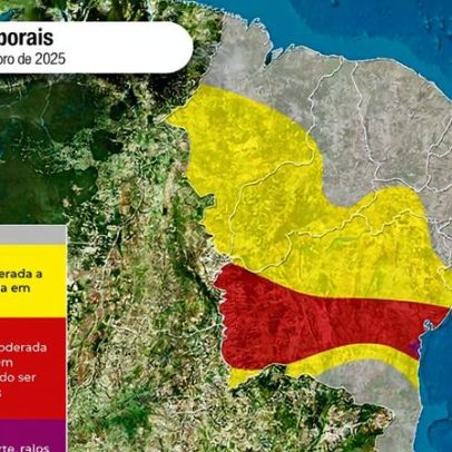 Nordeste deve enfrentar chuva forte no fim de semana
